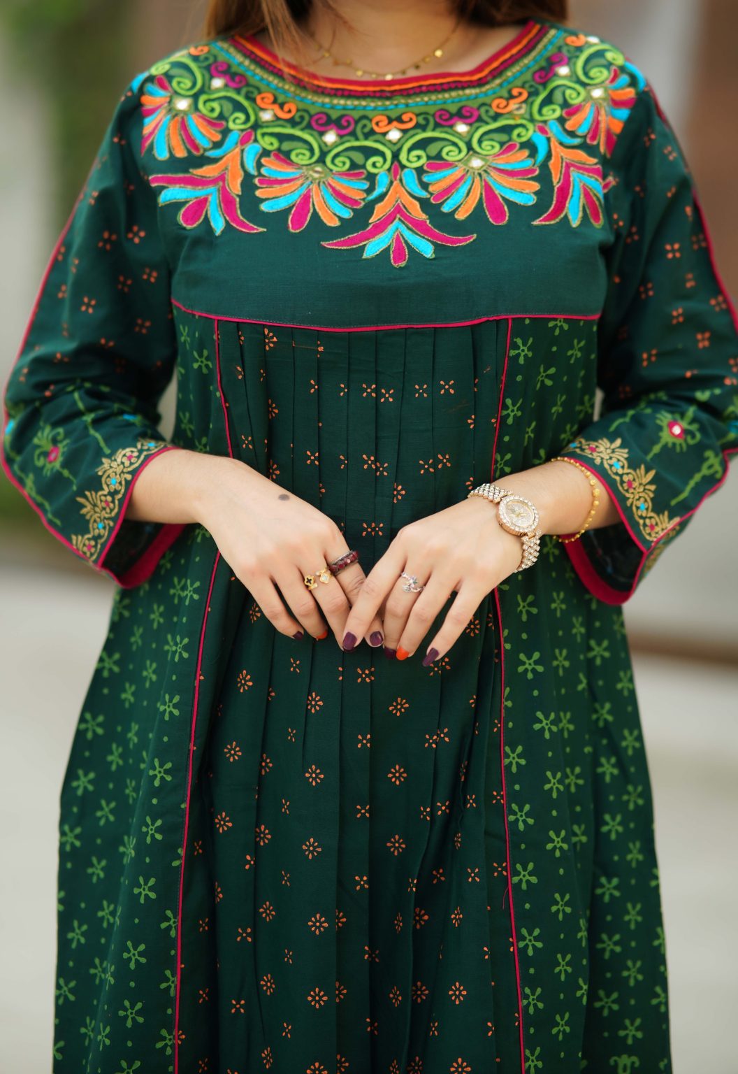 Cotton Kurtis Victory Green