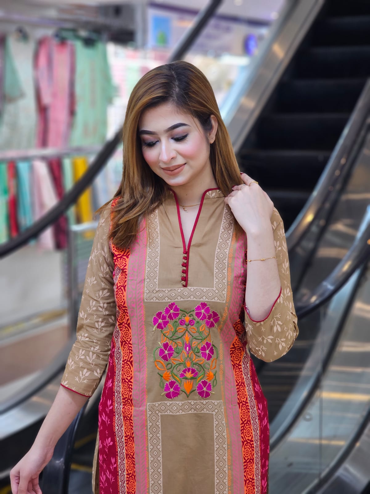 Cotton Kurta Pastel Brown