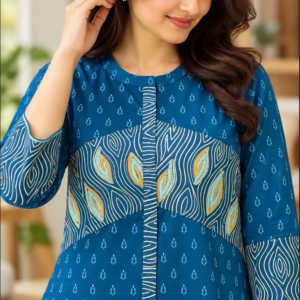 Cotton Kameez Kurta Sea Green Color